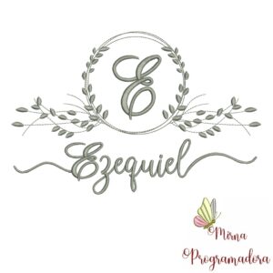Matriz de Bordado Moldura Folha Ezequiel