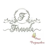Matriz de Bordado Moldura Folha Fernanda