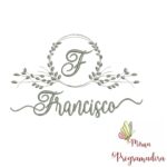 Matriz de Bordado Moldura Folha Francisco