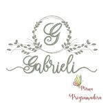 Matriz de Bordado Moldura Folha Gabrieli