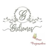 Matriz de Bordado Moldura Folha Gidiones