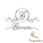 Matriz de Bordado Moldura Folha Giovanna