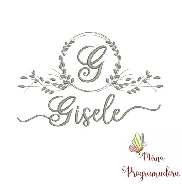 Matriz de Bordado Moldura Folha Gisele