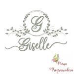 Matriz de Bordado Moldura Folha Giselle