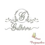 Matriz de Bordado Moldura Folha Guilherme