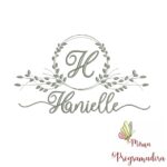 Matriz de Bordado Moldura Folha Hanielle