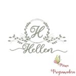 Matriz de Bordado Moldura Folha Hellen