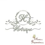 Matriz de Bordado Moldura Folha Henrique