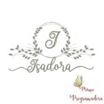 Matriz de Bordado Moldura Folha Isadora