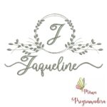 Matriz de Bordado Moldura Folha Jaqueline
