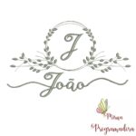 Matriz de Bordado Moldura Folha João