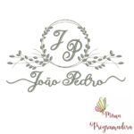 Matriz de Bordado Moldura Folha João Pedro