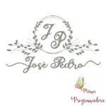 Matriz de Bordado Moldura Folha José Pedro