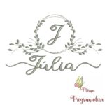 Matriz de Bordado Moldura Folha Júlia