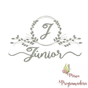 Matriz de Bordado Moldura Folha Júnior