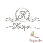 Matriz de Bordado Moldura Folha Kaique