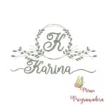 Matriz de Bordado Moldura Folha Karina