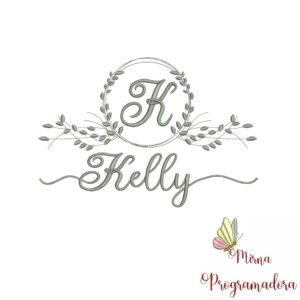 Matriz de Bordado Moldura Folha Kelly