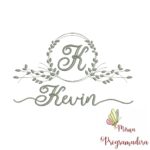 Matriz de Bordado Moldura Folha Kevin