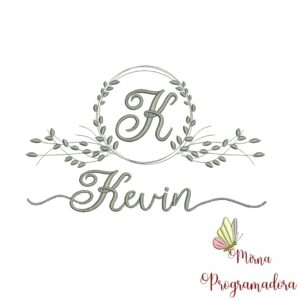 Matriz de Bordado Moldura Folha Kevin