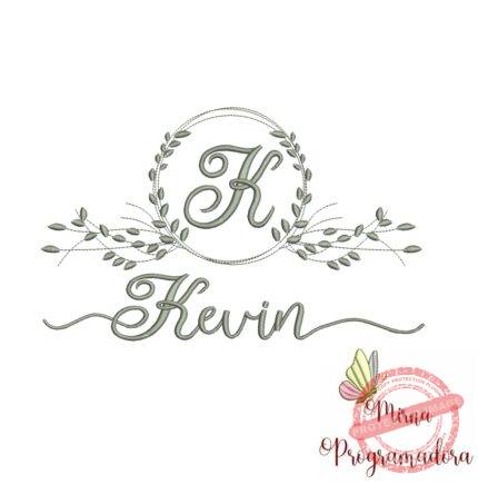 Matriz de Bordado Moldura Folha Kevin
