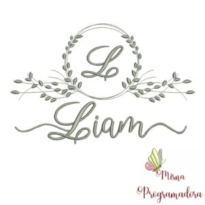 Matriz de Bordado Moldura Folha Liam