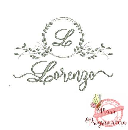 Matriz de Bordado Moldura Folha Lorenzo