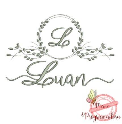 Matriz de Bordado Moldura Folha Luan
