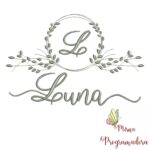 Matriz de Bordado Moldura Folha Luna