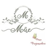 Matriz de Bordado Moldura Folha Mãe