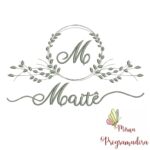 Matriz de Bordado Moldura Folha Maitê