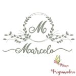 Matriz de Bordado Moldura Folha Marcelo