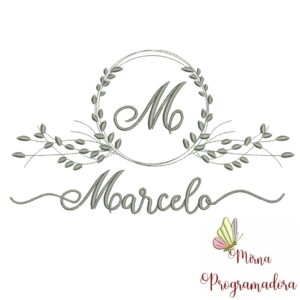 Matriz de Bordado Moldura Folha Marcelo