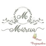Matriz de Bordado Moldura Folha Márcia