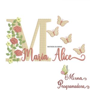 Matriz de bordado Maria alice