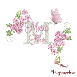 Matriz de bordado Maria flor