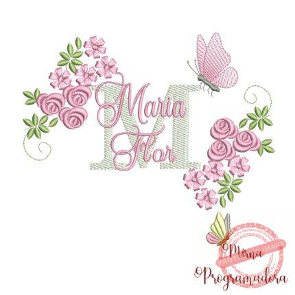 Matriz de bordado Maria flor