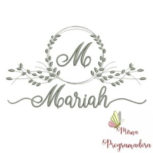 Matriz de Bordado Moldura Folha Mariah