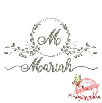 Matriz de Bordado Moldura Folha Mariah