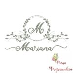 Matriz de Bordado Moldura Folha Mariana