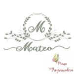 Matriz de Bordado Moldura Folha Mateo