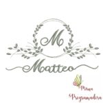 Matriz de Bordado Moldura Folha Matteo