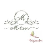 Matriz de Bordado Moldura Folha Melissa