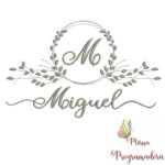 Matriz de Bordado Moldura Folha Miguel