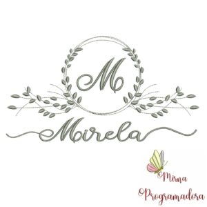 Matriz de Bordado Moldura Folha Mirela