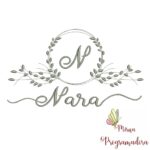 Matriz de Bordado Moldura Folha Nara