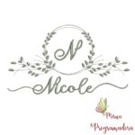 Matriz de Bordado Moldura Folha Nicole
