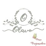 Matriz de Bordado Moldura Folha Olavo