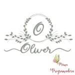 Matriz de Bordado Moldura Folha Oliver