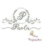 Matriz de Bordado Moldura Folha Paola